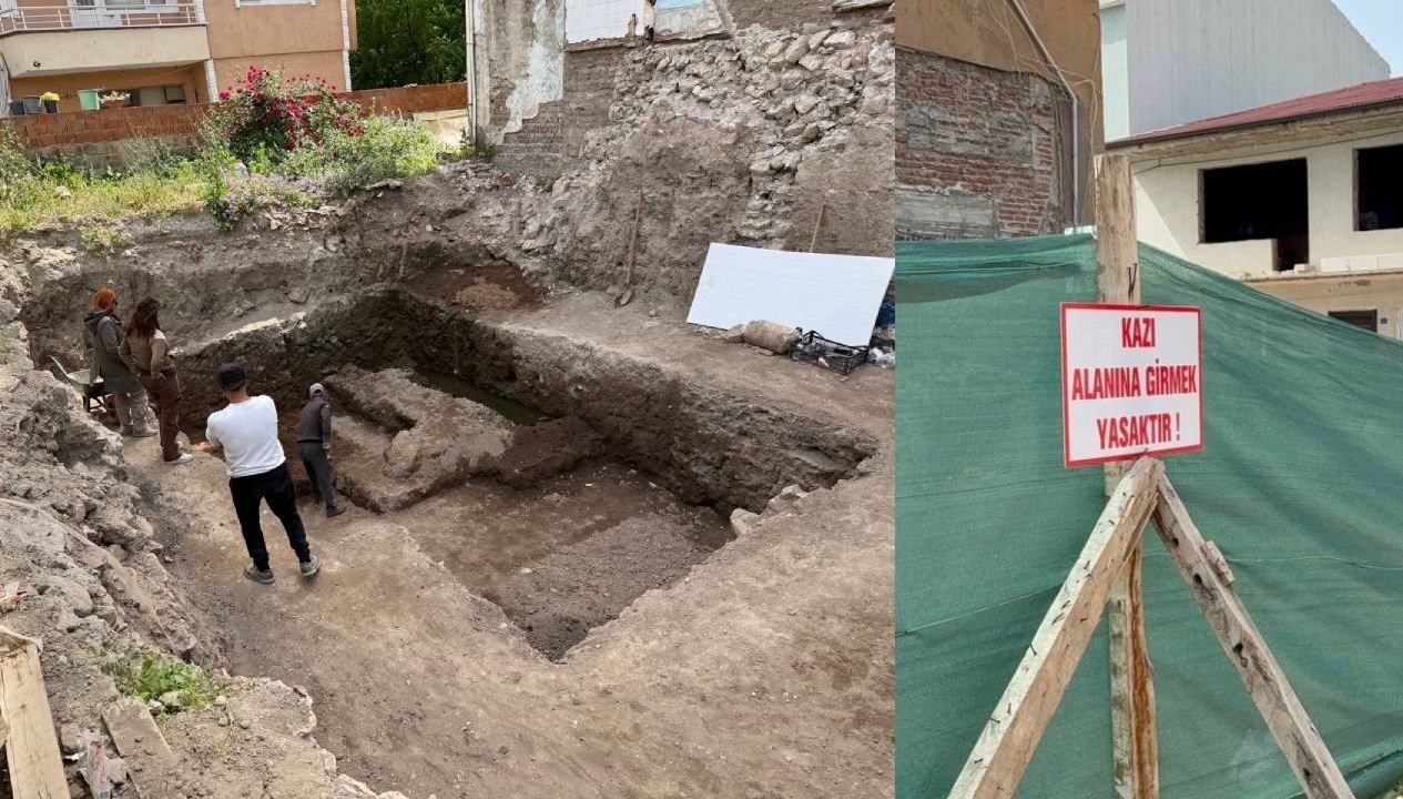 İznik’te bir evin temelinde mozaik bulundu