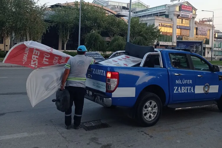 Nilüfer’de kent estetiği için zabıta harekete geçti