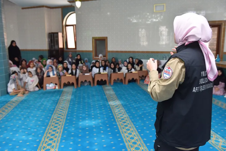 Yıldırım’da çocuklara ‘çök-kapan-tutun’ eğitimi