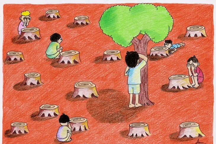 Nilüfer’de doğan umut: Karikatürlerle doğanın yeniden doğuşu