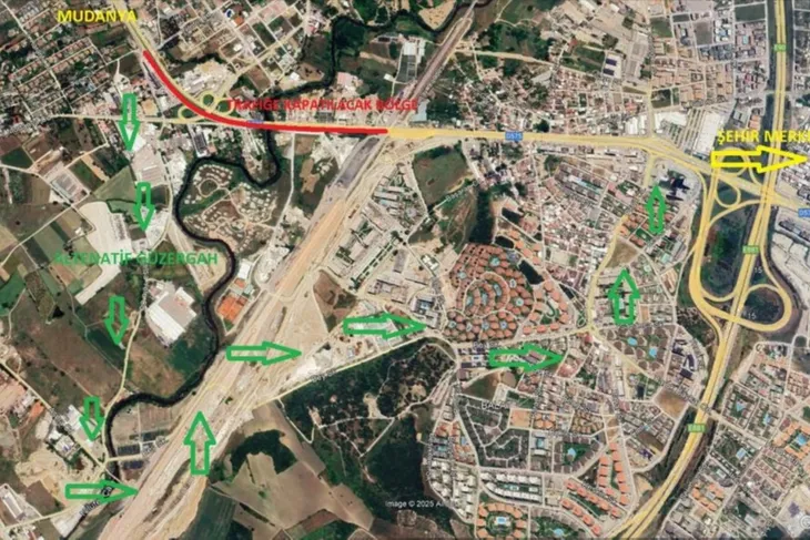 Bursa’da Geçit Köprüsü’nde trafik düzenlemesi