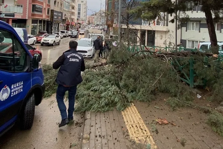 Büyükşehir şiddetli rüzgara karşı sahada